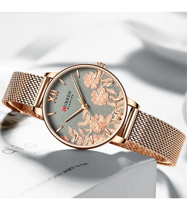 Buy Curren 9065 Quartz Watch Luxury Brand Stainless Steel Strap for Women at Best Price In Bangladesh