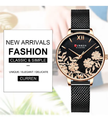 Buy Curren 9065 Quartz Watch Luxury Brand Stainless Steel Strap for Women at Best Price In Bangladesh