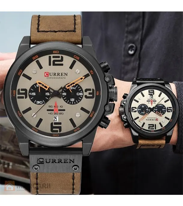 Buy CURREN 8314 leather belt Casual Waterproof Watch at Best Price In Bangladesh