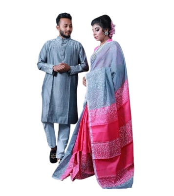 Buy Exclusive Couple Set Saree with Panjabi at Best Price in Bangladesh