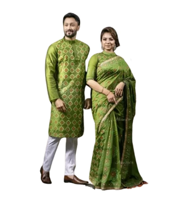 Buy Exclusive Couple Set Saree with Panjabi at Best Price in Bangladesh