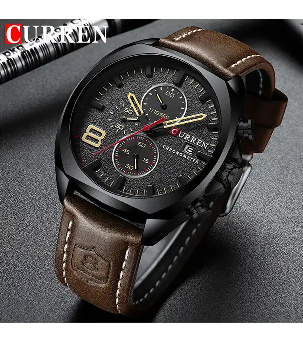 Buy CURREN 8324 Leather Sport Quartz Chronograph Watch for Men at Best Price In Bangladesh