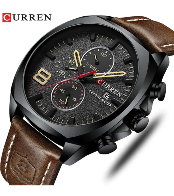 Buy CURREN 8324 Leather Sport Quartz Chronograph Watch for Men at Best Price In Bangladesh