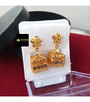 Buy Forming Gold Plated 1.5 Gram Gold Color Polish Earrings For Women at Best Price In Bangladesh