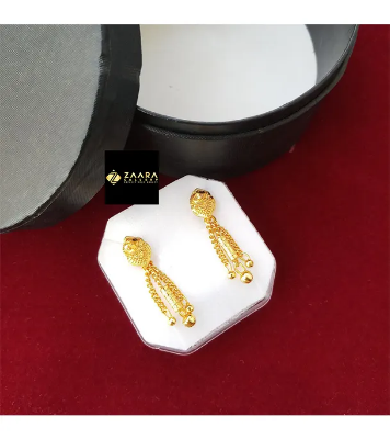 Buy Forming Gold Plated 1.5 Gram Gold Color Polish Earrings For Women at Best Price In Bangladesh