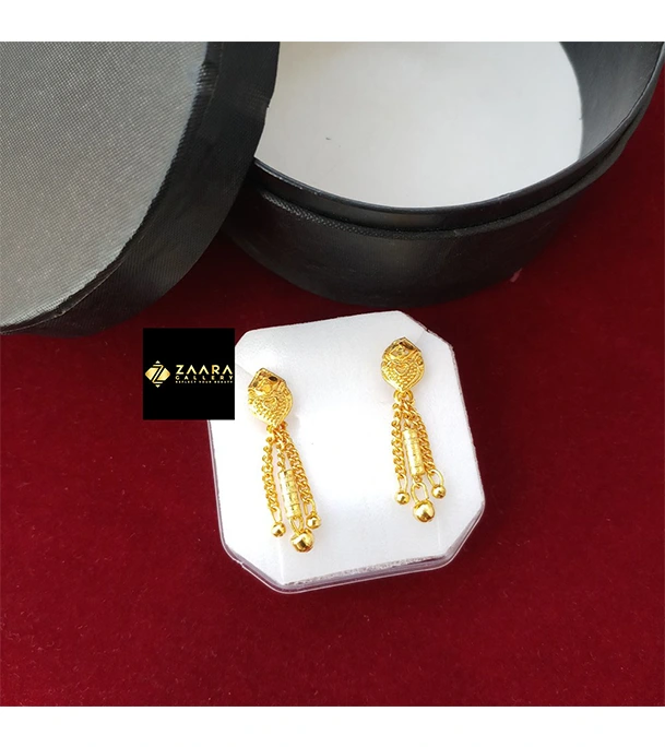 Buy Forming Gold Plated 1.5 Gram Gold Color Polish Earrings For Women at Best Price In Bangladesh