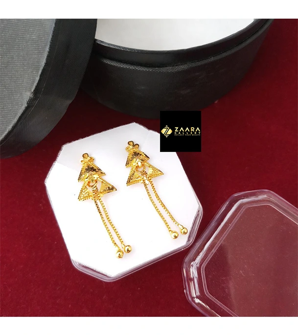 Buy Forming Gold Plated 1.5 Gram Gold Color Polish Earrings For Women at Best Price In Bangladesh
