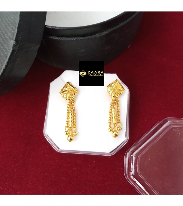 Buy Forming Gold Plated 1.5 Gram Gold Color Polish Earrings For Women at Best Price In Bangladesh