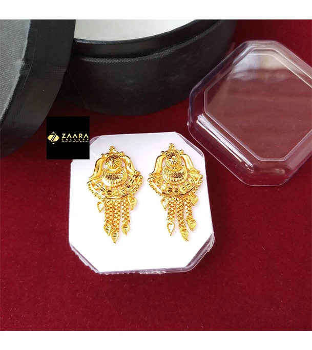 Buy Forming Gold Plated 1.5 Gram Gold Color Polish Earrings For Women at Best Price In Bangladesh