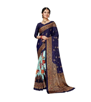 Buy Indian Silk Digital printed Saree with Blouse Pieces at Best Price In Bangladesh