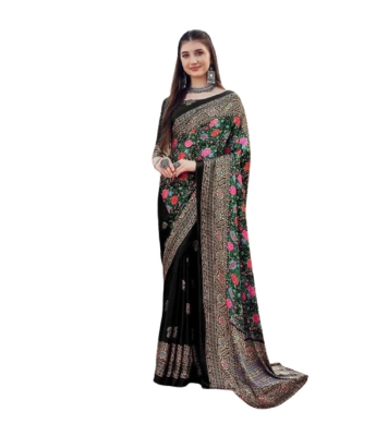 Buy Indian Silk Digital printed Saree with Blouse Pieces at Best Price In Bangladesh