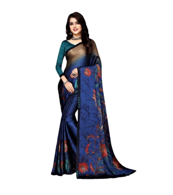 Buy Indian Silk Digital printed Saree with Blouse Pieces at Best Price In Bangladesh