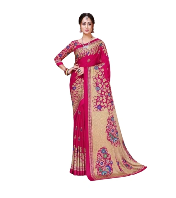 Buy Indian Silk Digital printed Saree with Blouse Pieces at Best Price In Bangladesh