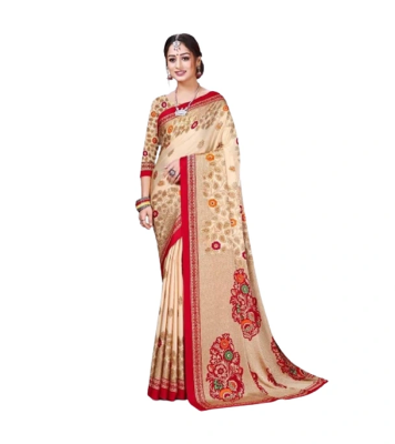 Buy Indian Silk Digital printed Saree with Blouse Pieces at Best Price In Bangladesh