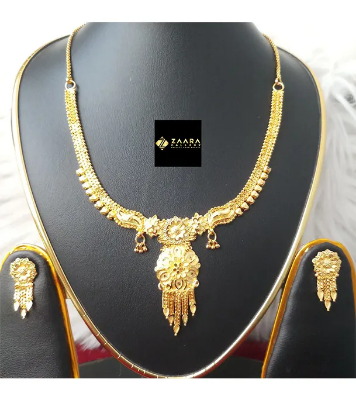 Picture of Forming Gold Plated 1.5 Gram Gold Color Polish Necklace Set With Earrings