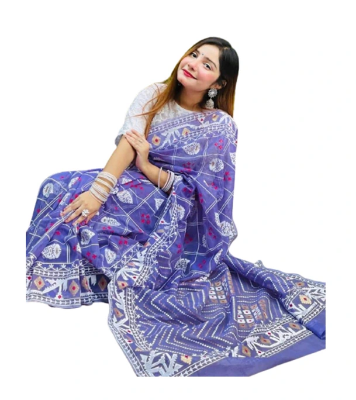 Buy Exclusive Hand Print Half Silk Saree at Best Price In Bangladesh