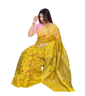 Buy Exclusive Hand Print Half Silk Saree at Best Price In Bangladesh