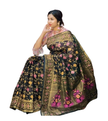 Buy Exclusive Hand Print Half Silk Saree at Best Price In Bangladesh