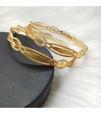 Buy City Gold/ Gold Plated Laser Cut Bangles - 2 Pieces for Women at Best Price in Bangladesh