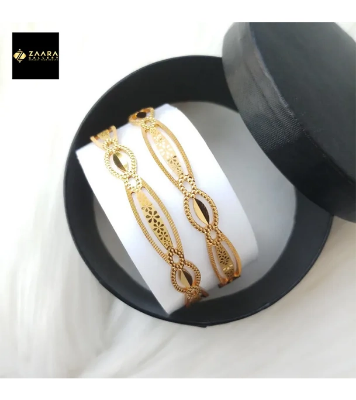 Buy City Gold/ Gold Plated Laser Cut Bangles - 2 Pieces for Women at Best Price in Bangladesh