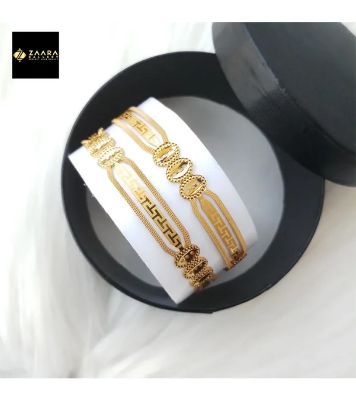 Buy City Gold/ Gold Plated Laser Cut Bangles - 2 Pieces for Women at Best Price in Bangladesh