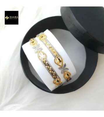 Buy City Gold/ Gold Plated Laser Cut Bangles - 2 Pieces for Women at Best Price in Bangladesh