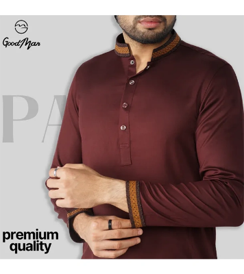 Buy GoodMan Premium Coffee Color Semi Long Panjabi for Men at Best Price In Bangladesh