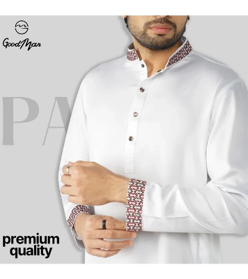 Buy GoodMan Premium White Color Semi Long Panjabi for Men at Best Price In Bangladesh