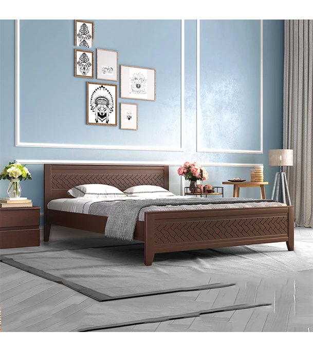 Buy Olivia Wooden Double Bed Online	