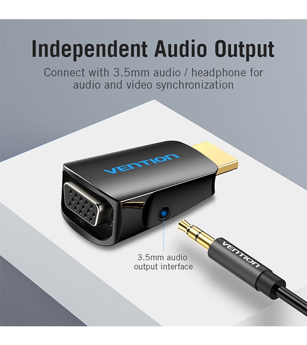 Buy VENTION AIDB0 HDMI To VGA Converter With 3.5MM Audio Online