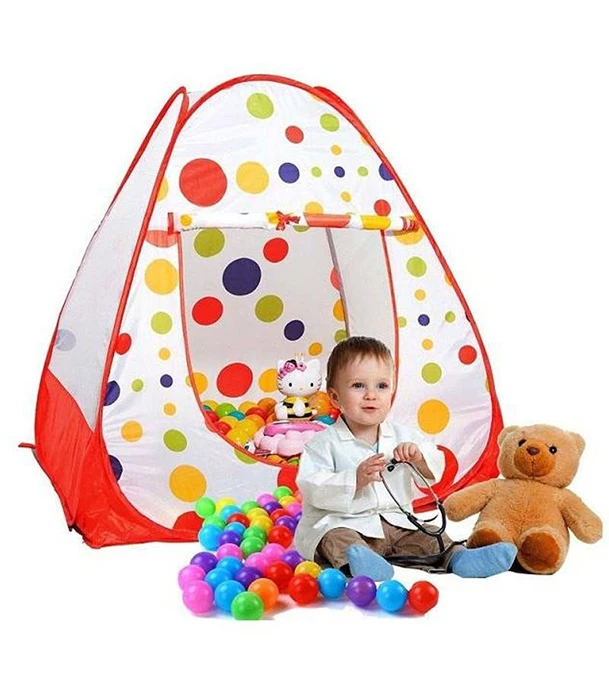 Buy Foldable Kids Indoor/outdoor Pop Up Play Tent House Toy with 100 Colored Plastic Balls at Best Price in Bangladesh