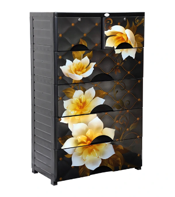 Buy RFL Wardrobe Double 5D KD Elegant Black Diamond at Best Price In Bangladesh