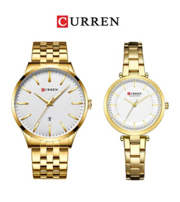 Buy CURREN Sport Waterproof Quartz Stainless Steel Couple Watch at Best Price In Bangladesh