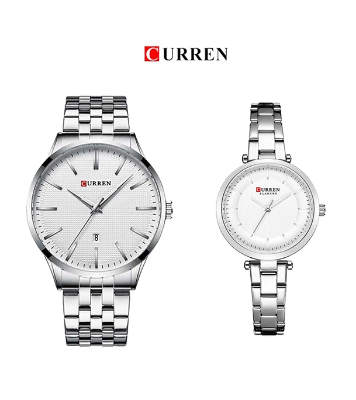 Buy CURREN Sport Waterproof Quartz Stainless Steel Couple Watch at Best Price In Bangladesh