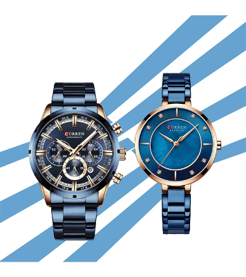 Buy CURREN Couple Watches Fashion Luxury Quartz Simple Lover Watches at Best Price in Bangladesh
