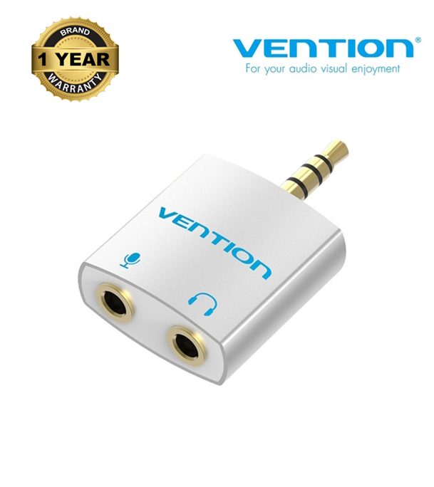 Buy VENTION BDBW0 4 Pole 3.5mm Male to 2 3.5mm Female Audio Splitter Online	