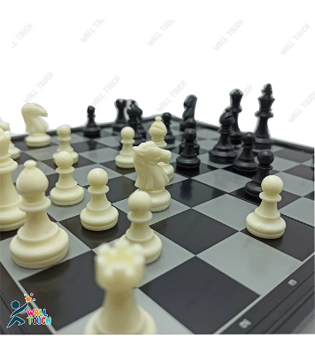 Buy Square Magnetic Chess Board & Folding Large Black & White and  UB Golden & Silver Color at Best Price in Bangladesh