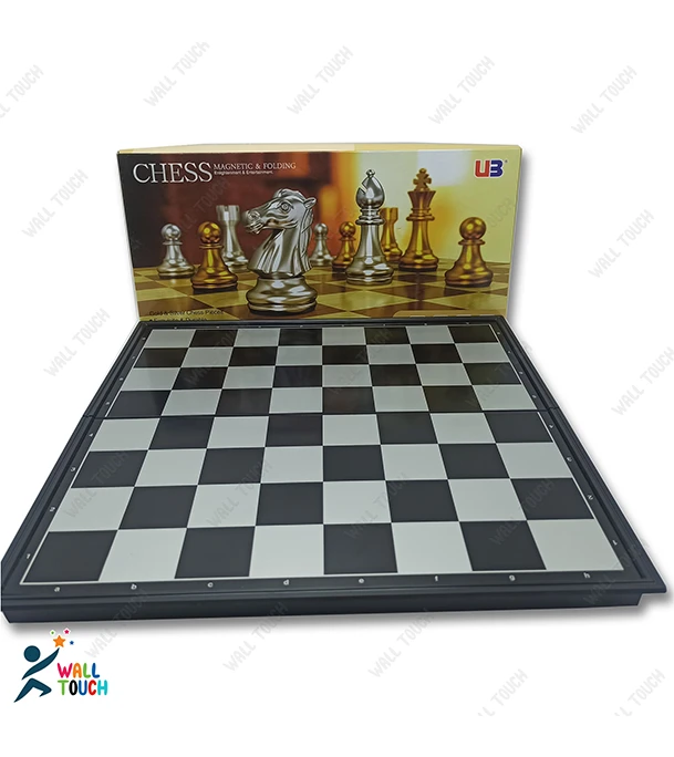 Buy Square Magnetic Chess Board & Folding Large Black & White and  UB Golden & Silver Color at Best Price in Bangladesh