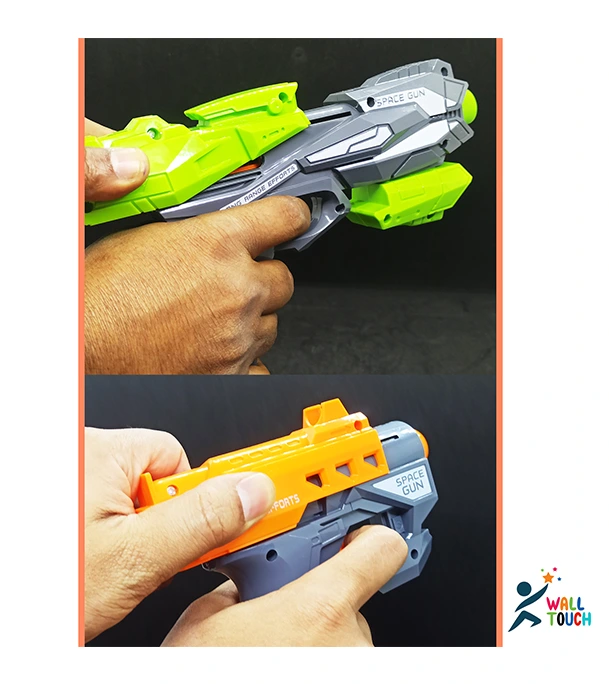 Buy Fires Foam Shooter Plastic Soft Bull-et Blaster Space Toy Gun With Suction Target Drum & Bullet at Best Price in Bangladesh