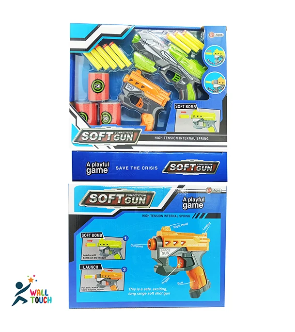 Buy Fires Foam Shooter Plastic Soft Bull-et Blaster Space Toy Gun With Suction Target Drum & Bullet at Best Price in Bangladesh