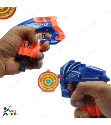 Buy X-Paower Rapid Fire Dart Blasting Air Shoot Plastic Soft Bullet Blaster Toy Double GUN With Suction Target Board For Kids at Best Price in Bangladesh