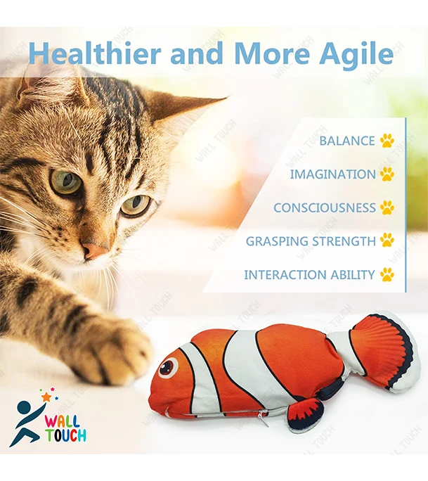 Buy Electric Usb Cable Rechargeable Cat Toys Flopping Dancing Moving Fish Realistic Funny Flipping Catfish Toy For Cat Exercise at Best Price in Bangladesh