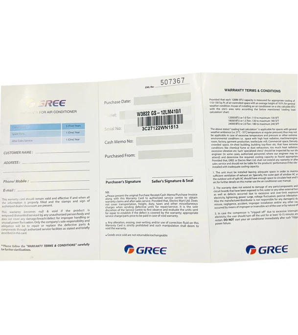 Picture of Gree 1.5 Ton Inverter Pular Split Type Air Conditioner (GS18XPUV32/ GS18XLMV32)