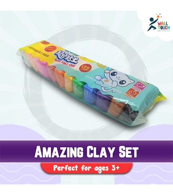 Buy Super Light Clay Drying Light Polymer Plasticine Modeling Handmade Educational Toy-12pcs at Best Price in Bangladesh