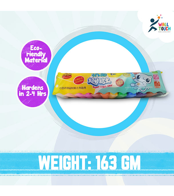 Buy Super Light Clay Drying Light Polymer Plasticine Modeling Handmade Educational Toy-12pcs at Best Price in Bangladesh