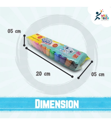 Buy Super Light Clay Drying Light Polymer Plasticine Modeling Handmade Educational Toy-12pcs at Best Price in Bangladesh