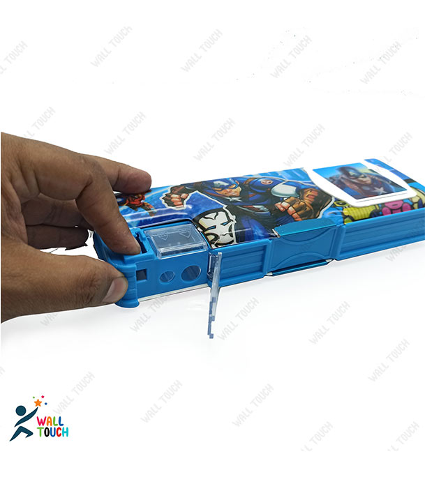 Buy Stationery Magnetic Pencil Box Art Plastic Pencil Box With Pencil Sharpener at Best Price in Bangladesh
