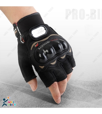 Buy Moto sports gear Motorcycle Racing Synthetic Leather Half Finger Gloves With Protection Bike Safety For BIKER at Best Price in Bangladesh