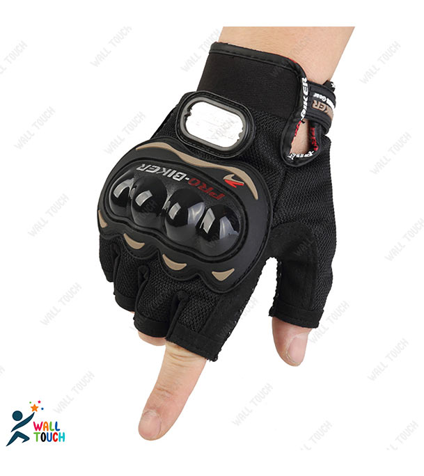 Buy Moto sports gear Motorcycle Racing Synthetic Leather Half Finger Gloves With Protection Bike Safety For BIKER at Best Price in Bangladesh