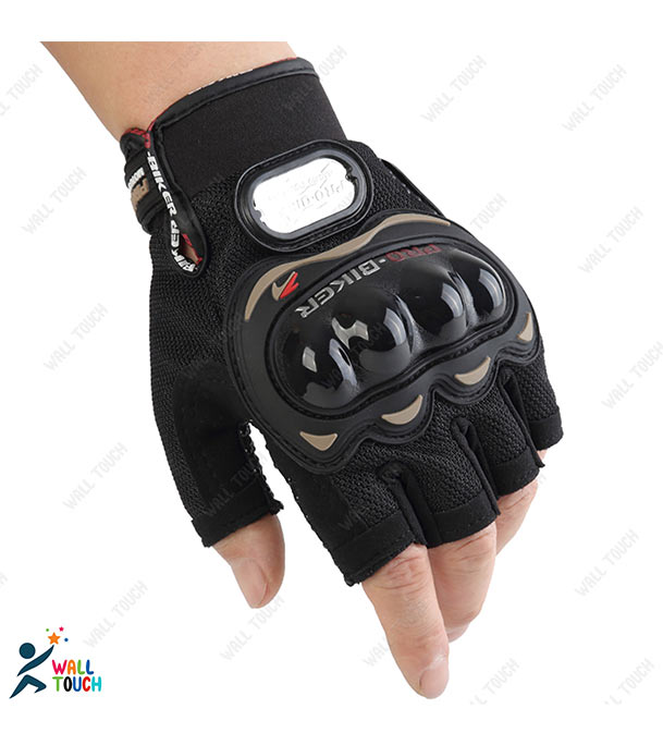 Buy Moto sports gear Motorcycle Racing Synthetic Leather Half Finger Gloves With Protection Bike Safety For BIKER at Best Price in Bangladesh